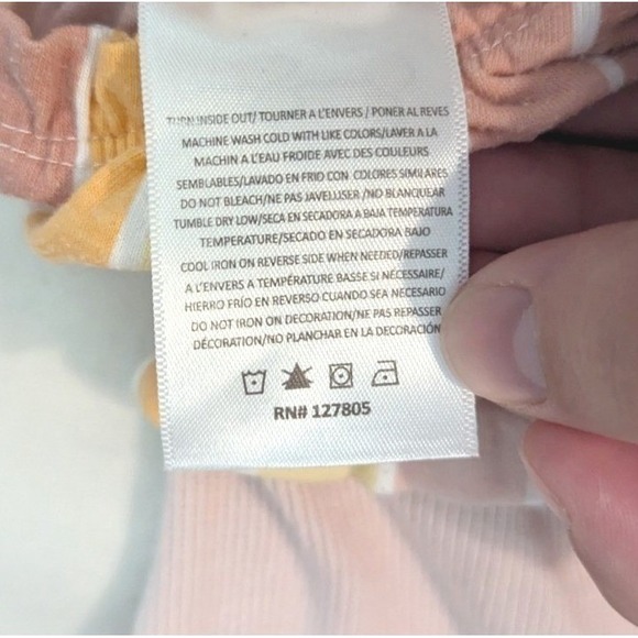 Jessica Simpson Baby Girl 3-6 Month Pink Stripe Ruffle Sleeveless Romper Shower - Picture 6 of 6